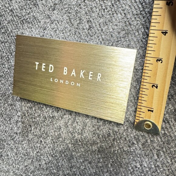 Ted Baker London Store Display Plaque Sign Brushed Metallic Gold Retail - Picture 5 of 5